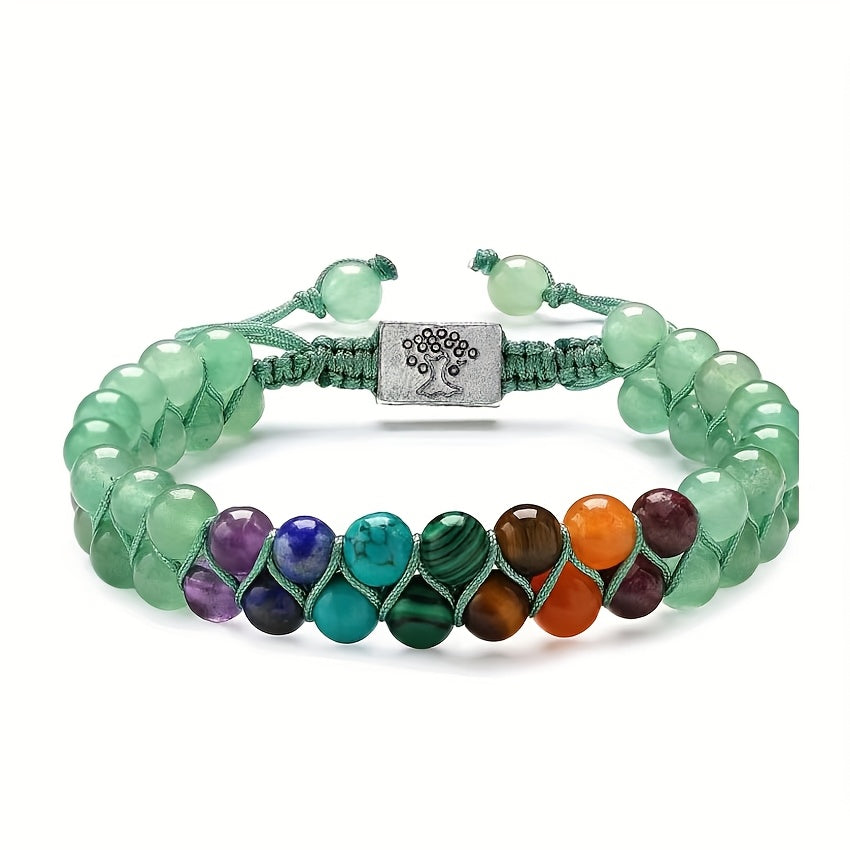 Ladies' Seven Chakras Bracelet Gift Natural Stone Bracelet Yoga Bead Jewelry Colorful Bracelet