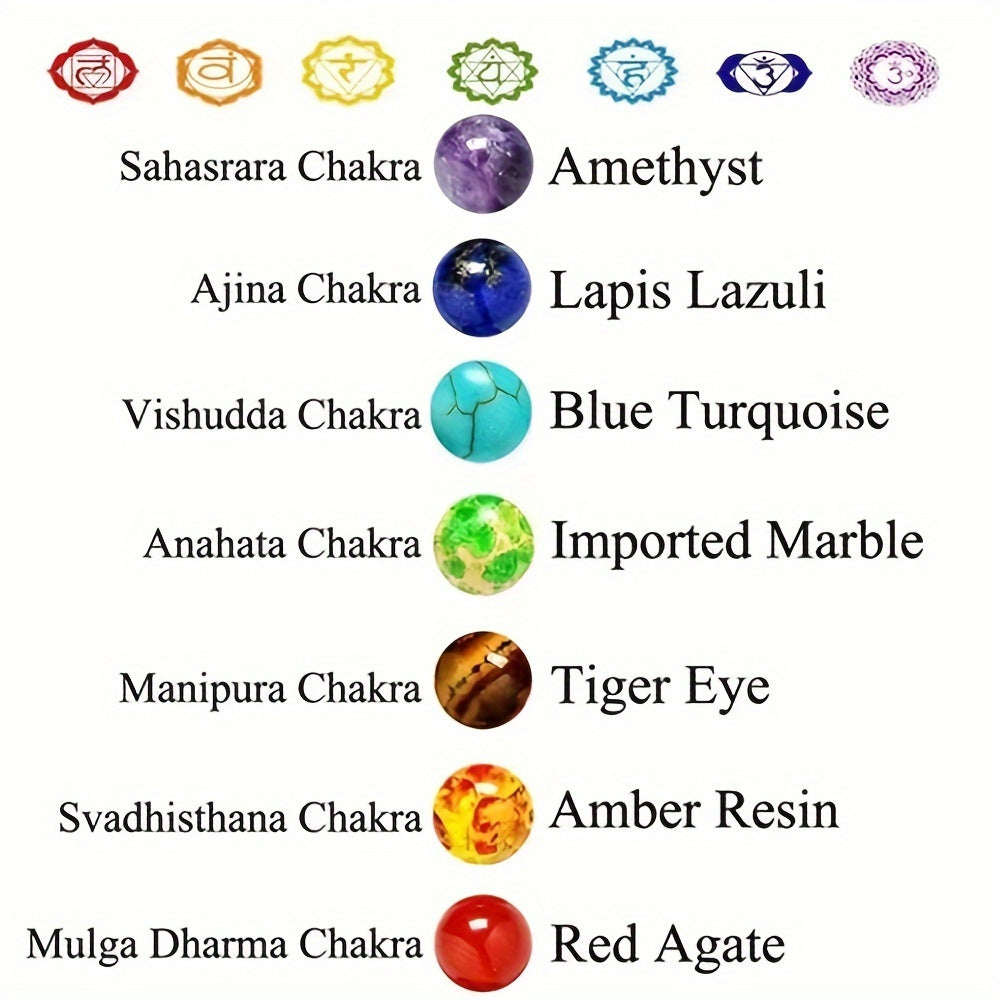 Set of 5 Or 10 Handcrafted Bracelets Featuring 7 Chakra Beads Made from Natural Stones, Designed with Braided Rope for Yoga Enthusiasts. These Adjustable Bangles Make for a Perfect Gift.