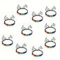 Set of 5 Or 10 Handcrafted Bracelets Featuring 7 Chakra Beads Made from Natural Stones, Designed with Braided Rope for Yoga Enthusiasts. These Adjustable Bangles Make for a Perfect Gift.