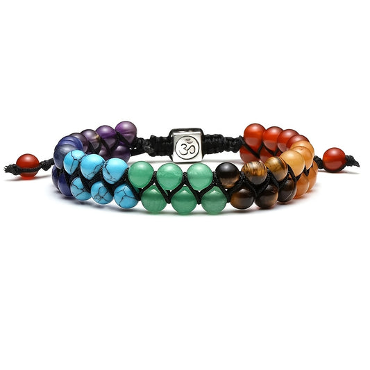 Ladies' Seven Chakras Bracelet Gift Natural Stone Bracelet Yoga Bead Jewelry Colorful Bracelet